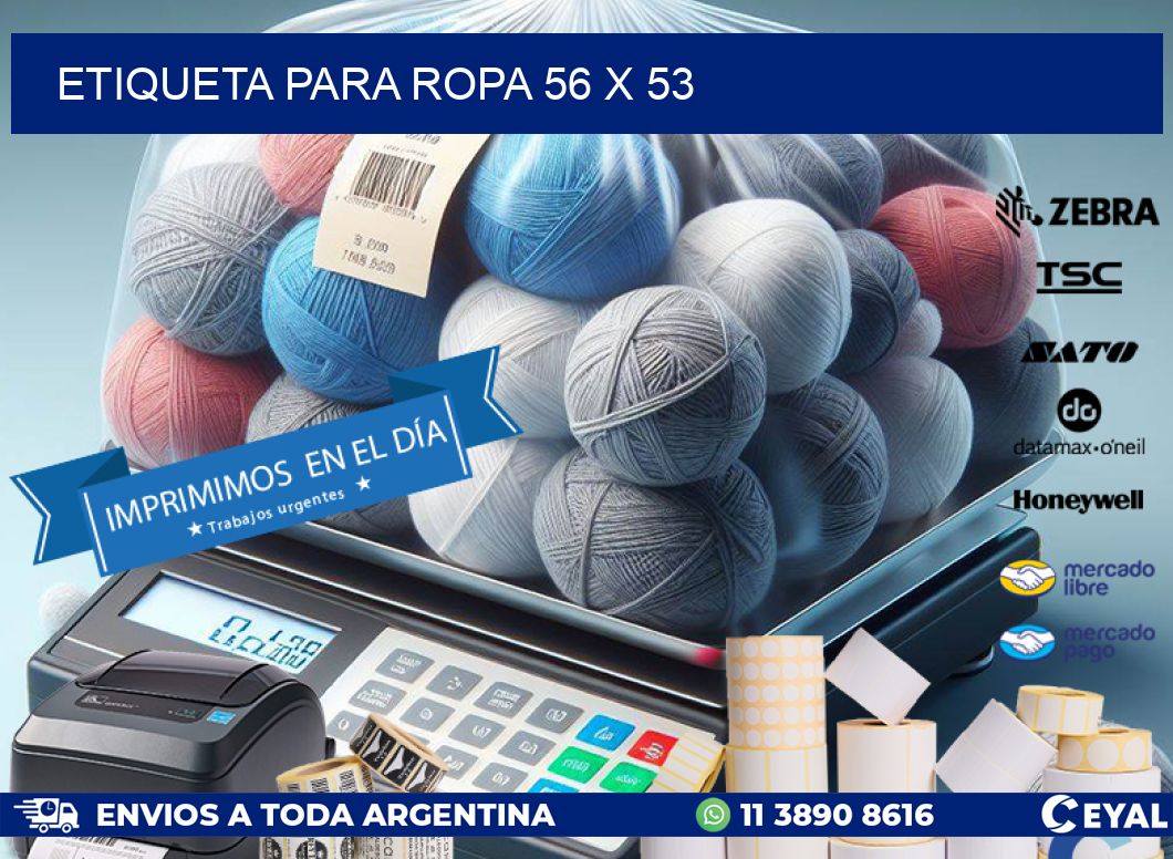 ETIQUETA PARA ROPA 56 x 53