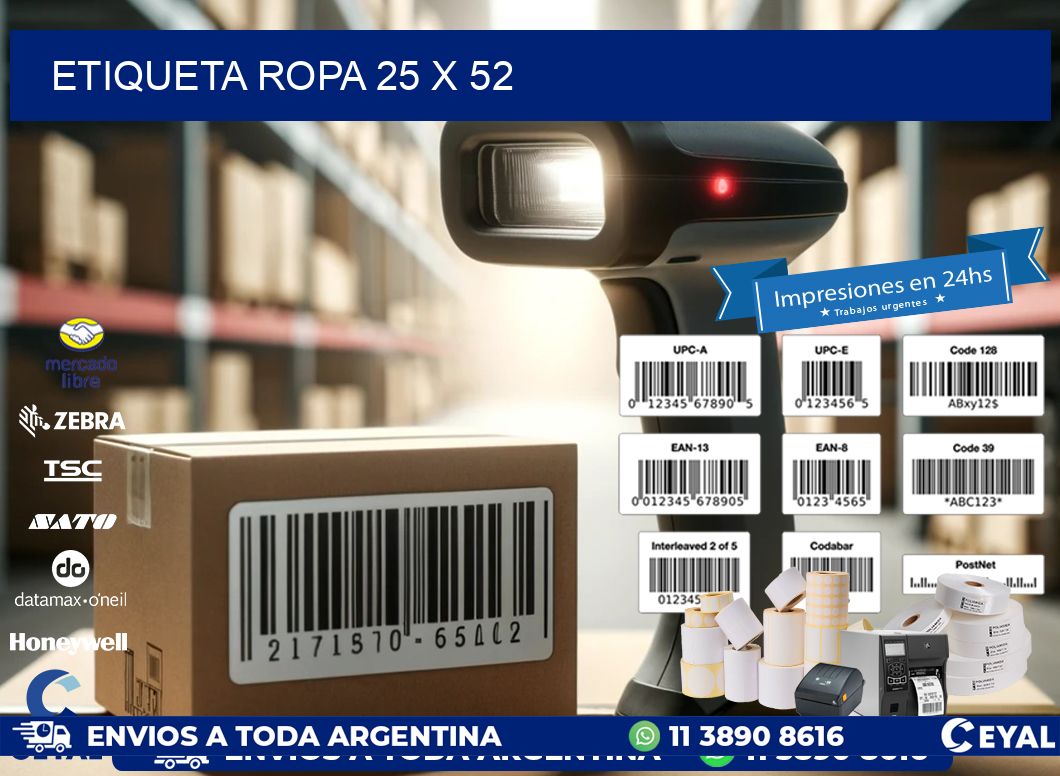 ETIQUETA ROPA 25 x 52