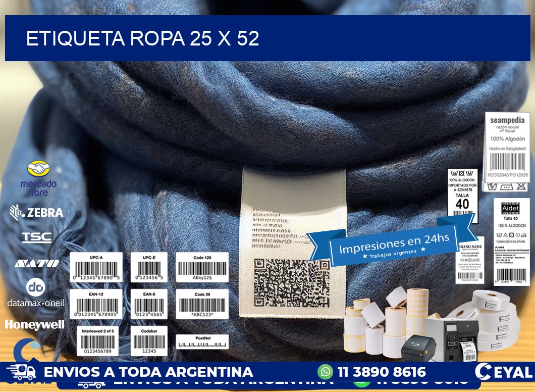 ETIQUETA ROPA 25 x 52