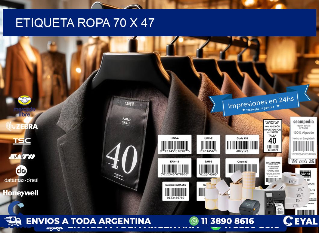 ETIQUETA ROPA 70 x 47