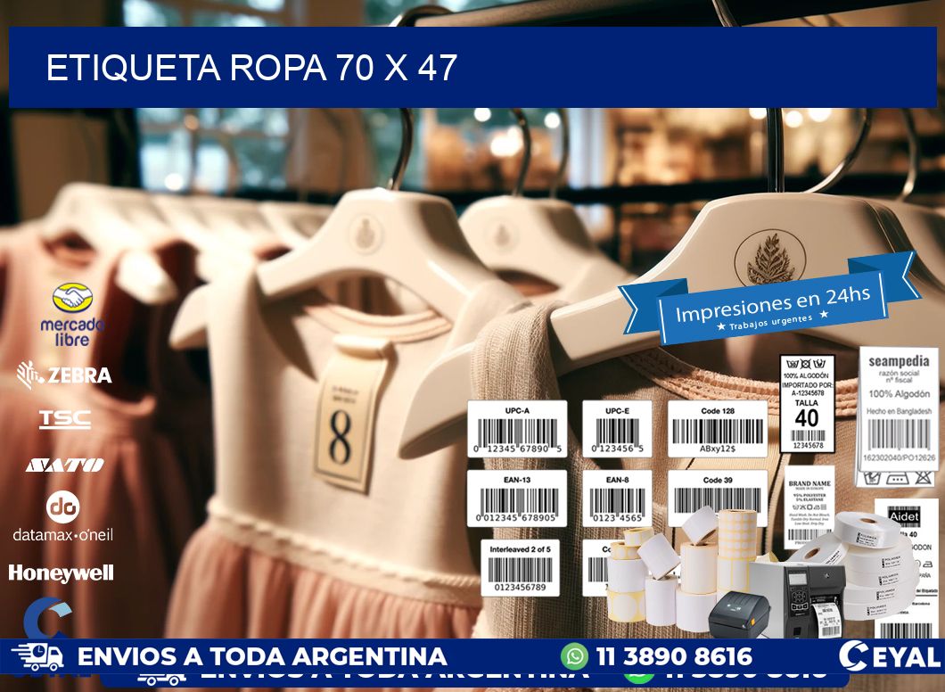 ETIQUETA ROPA 70 x 47