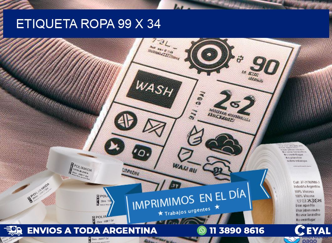 ETIQUETA ROPA 99 x 34