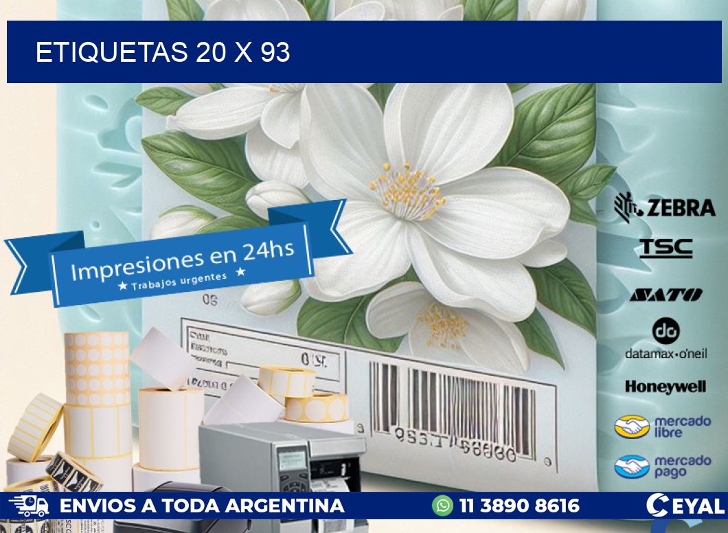 ETIQUETAS 20 x 93