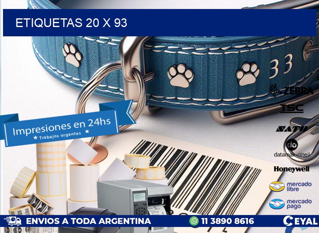 ETIQUETAS 20 x 93