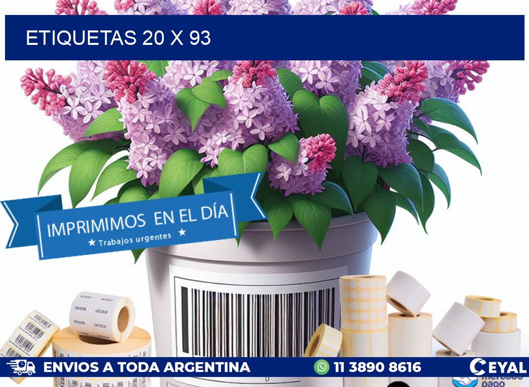 ETIQUETAS 20 x 93