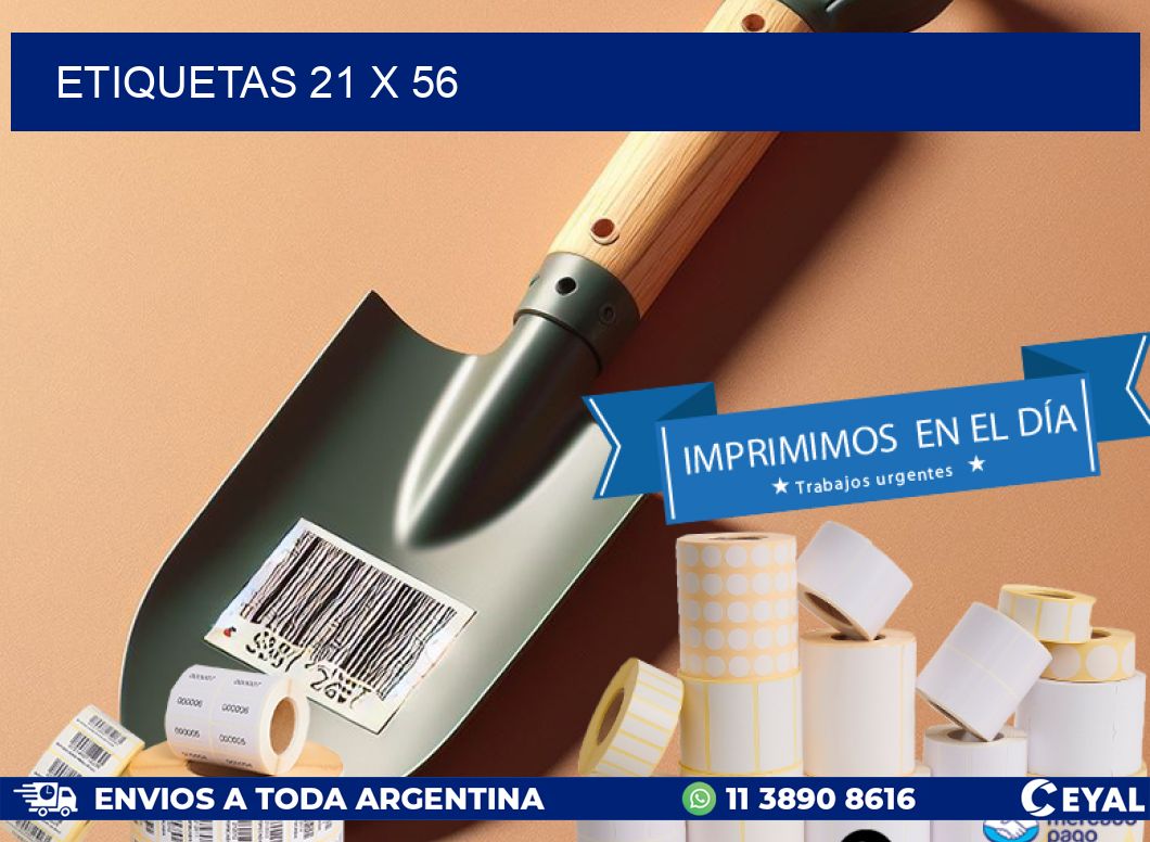 ETIQUETAS 21 x 56