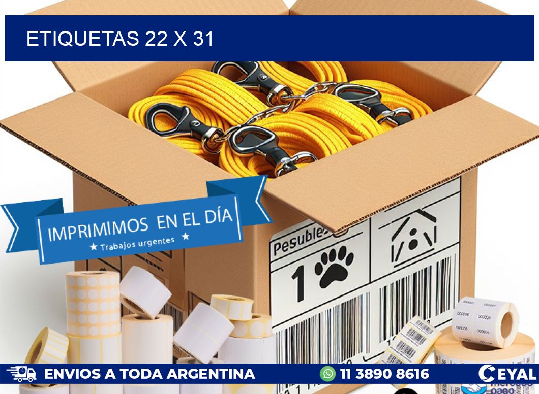 ETIQUETAS 22 x 31