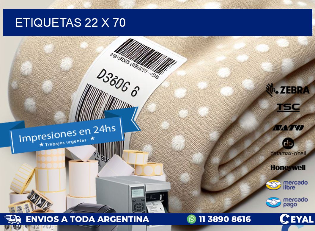 ETIQUETAS 22 x 70