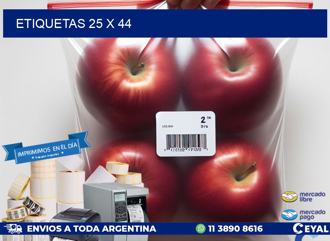 ETIQUETAS 25 x 44