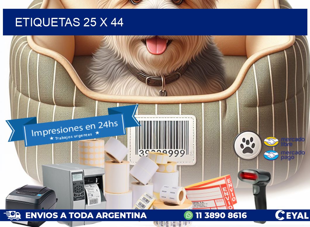 ETIQUETAS 25 x 44