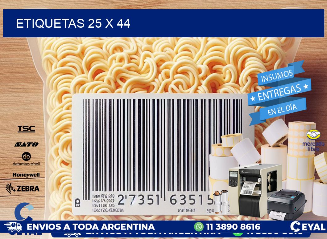 ETIQUETAS 25 x 44