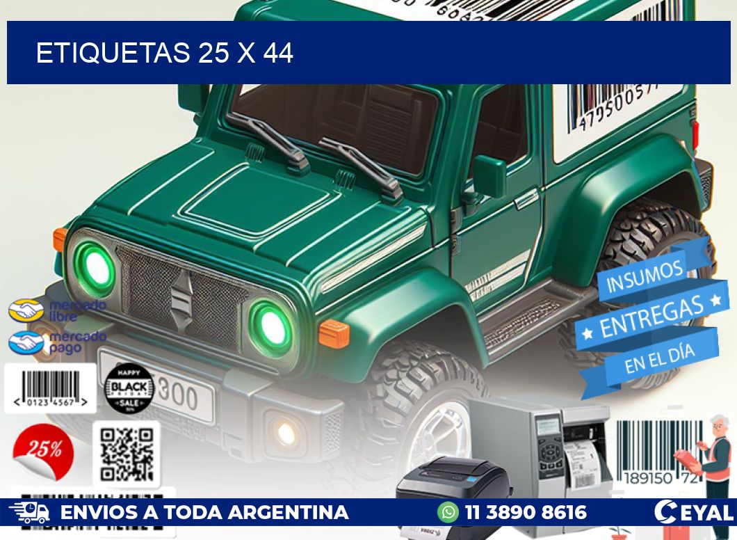 ETIQUETAS 25 x 44
