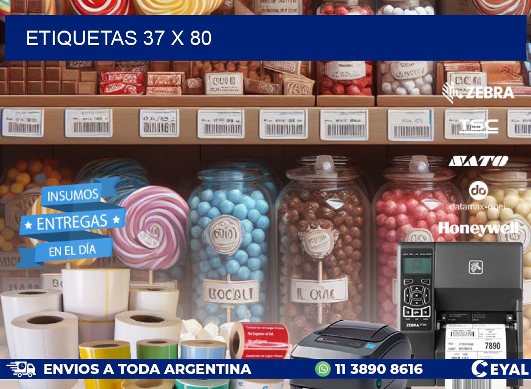 ETIQUETAS 37 x 80
