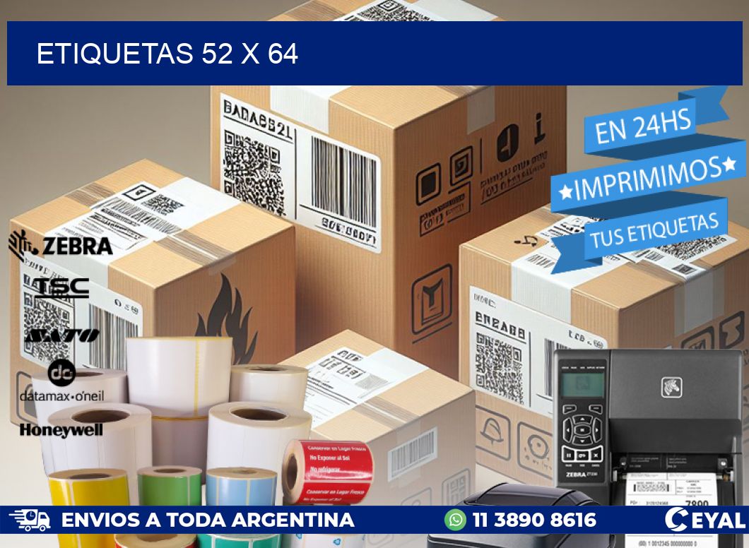 ETIQUETAS 52 x 64