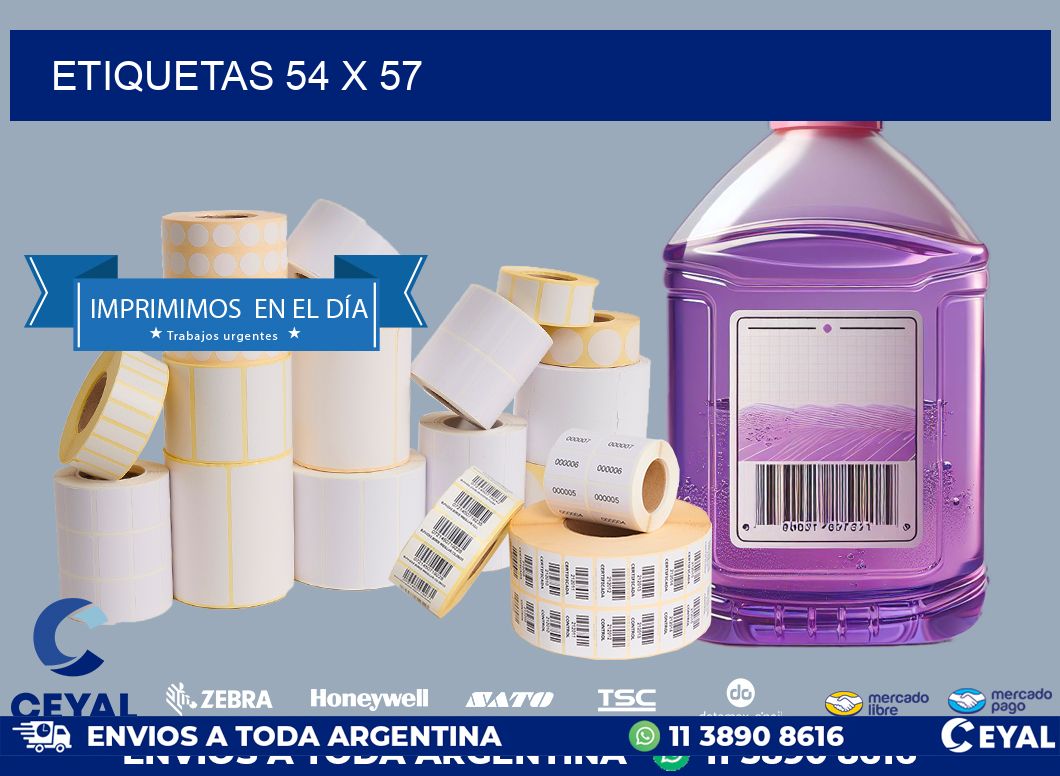ETIQUETAS 54 x 57
