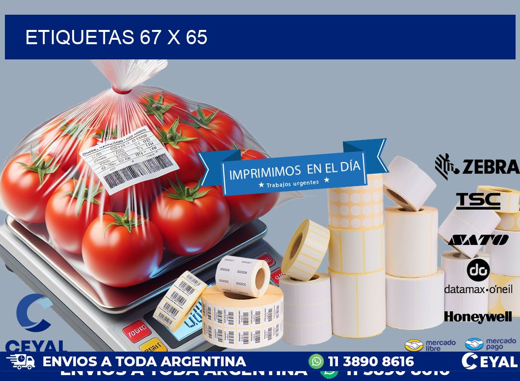 ETIQUETAS 67 x 65