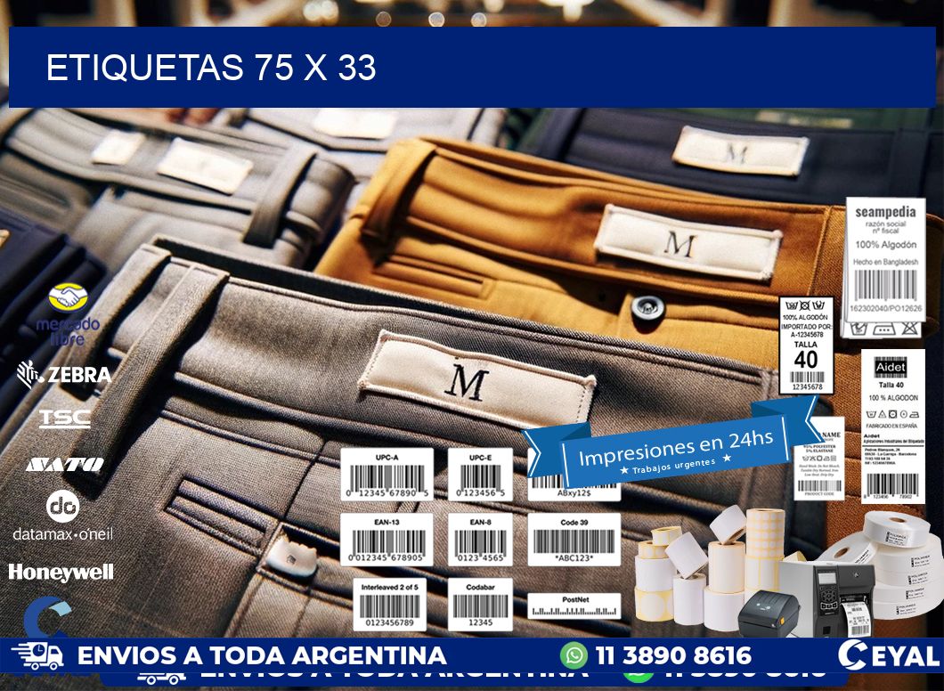 ETIQUETAS 75 x 33