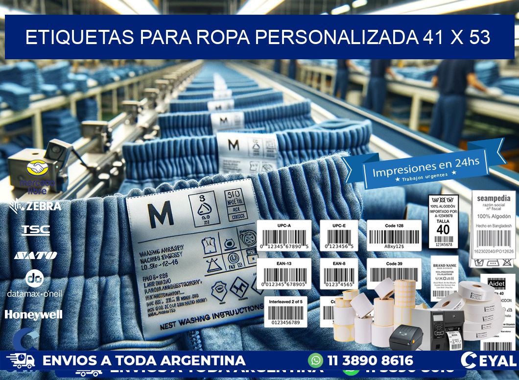 ETIQUETAS PARA ROPA PERSONALIZADA 41 x 53