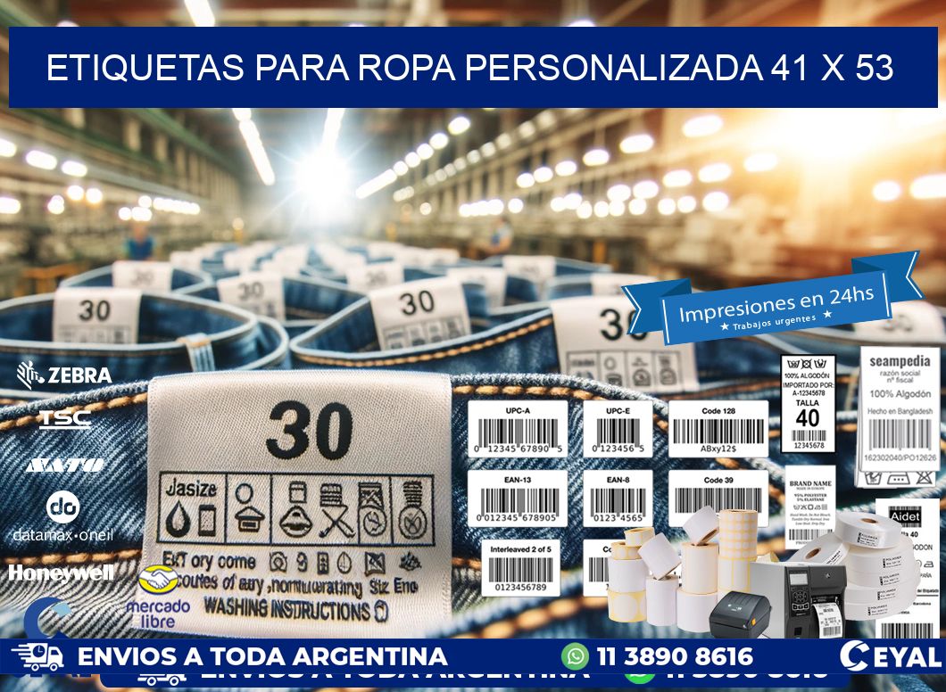 ETIQUETAS PARA ROPA PERSONALIZADA 41 x 53