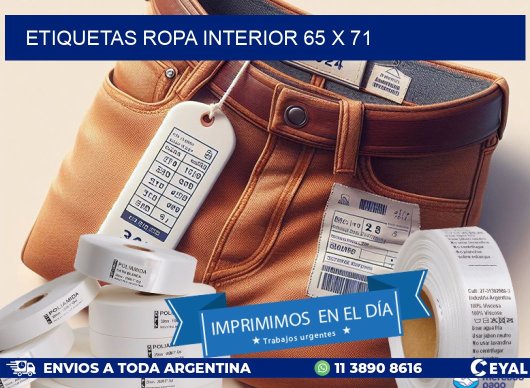 ETIQUETAS ROPA INTERIOR 65 x 71