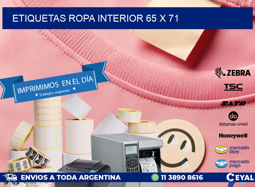 ETIQUETAS ROPA INTERIOR 65 x 71