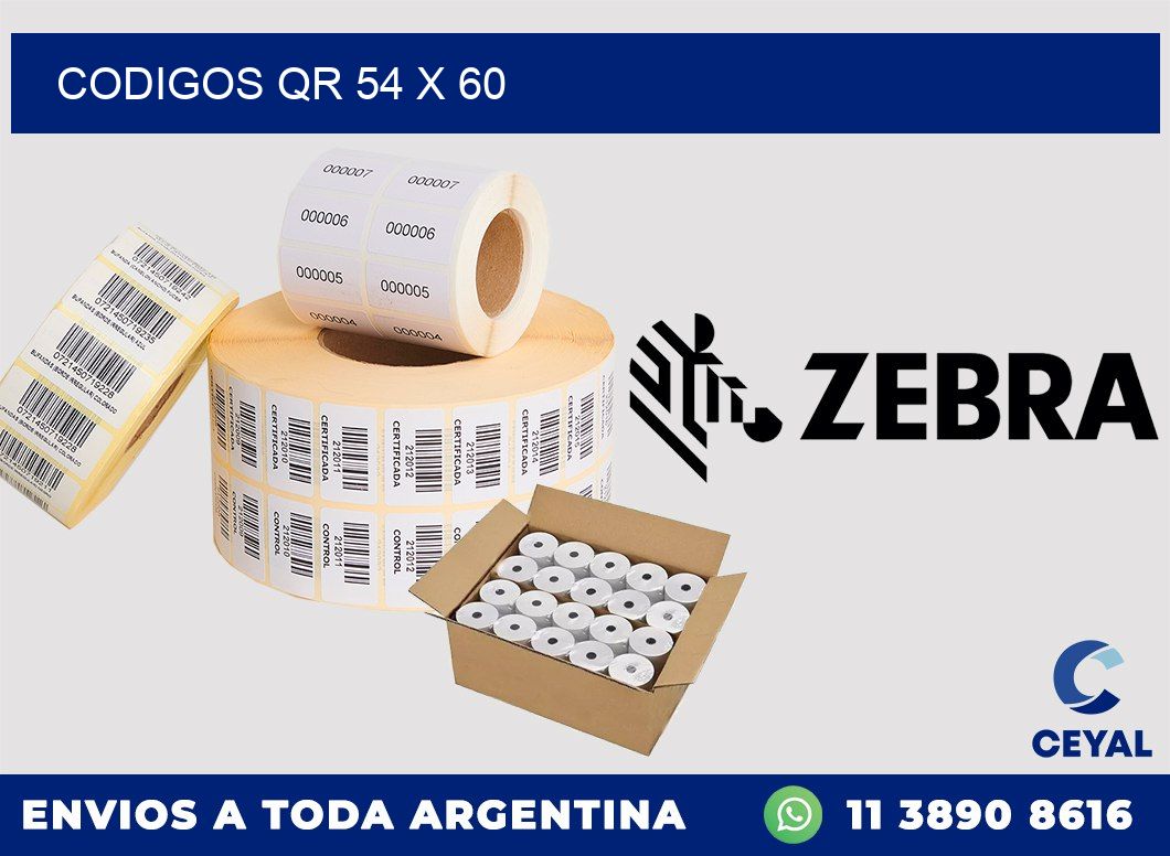 CODIGOS QR 54 x 60