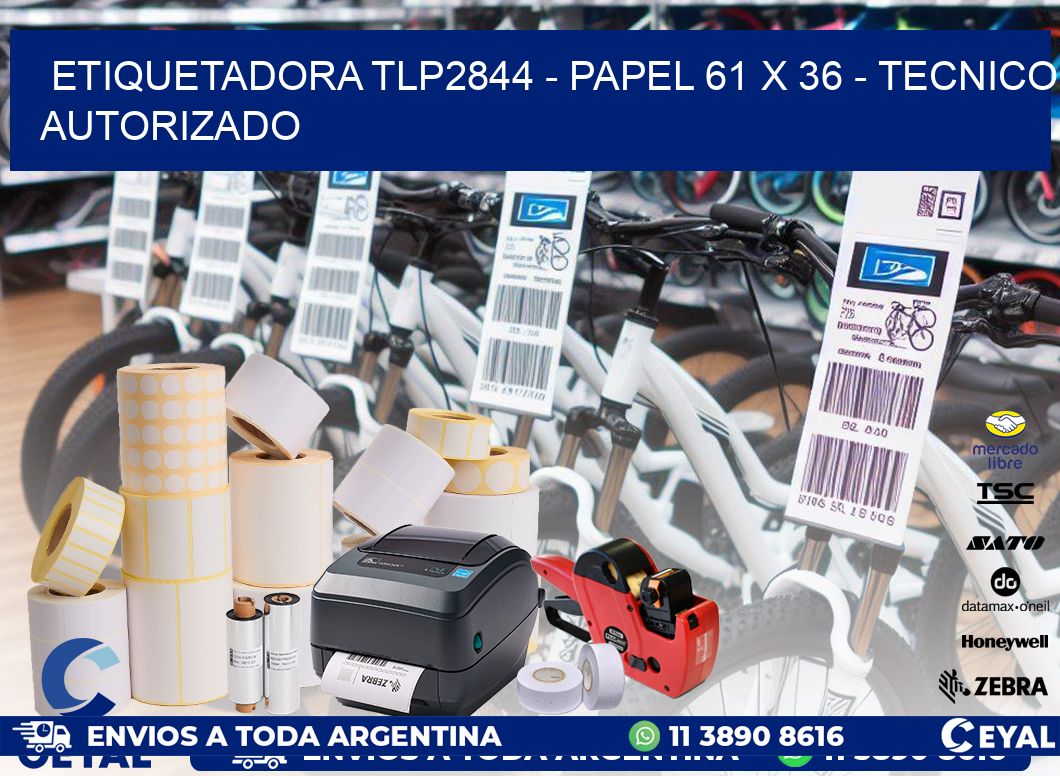 ETIQUETADORA TLP2844 - PAPEL 61 x 36 - TECNICO AUTORIZADO