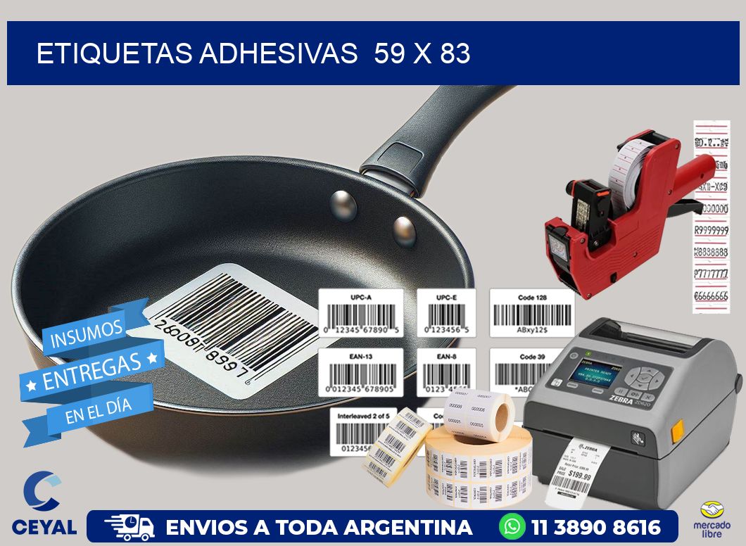 ETIQUETAS ADHESIVAS  59 x 83