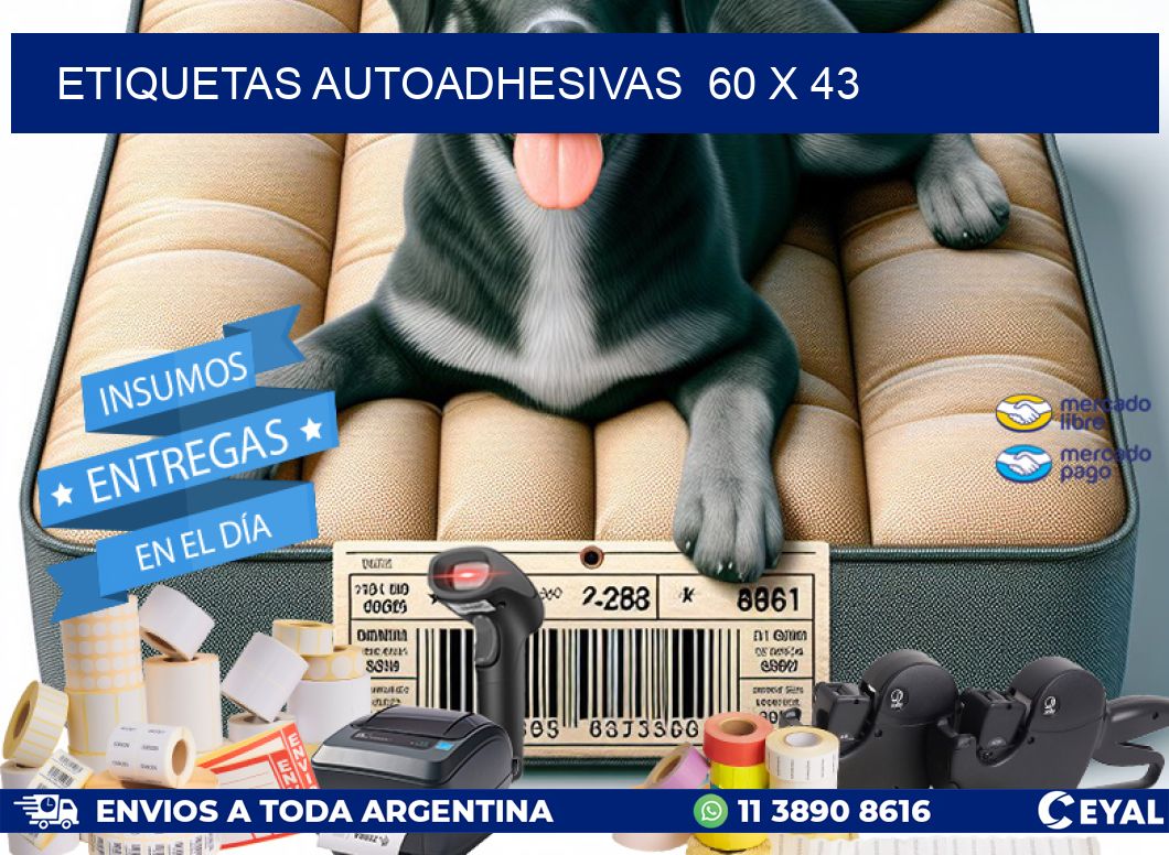 ETIQUETAS AUTOADHESIVAS  60 x 43