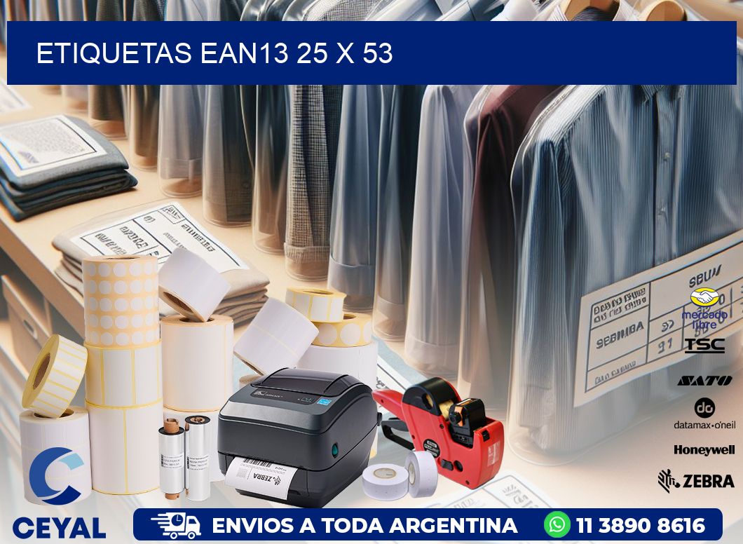 ETIQUETAS EAN13 25 x 53