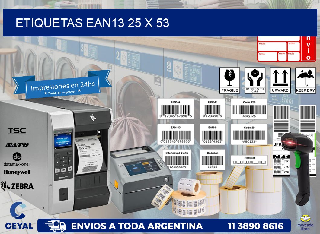 ETIQUETAS EAN13 25 x 53
