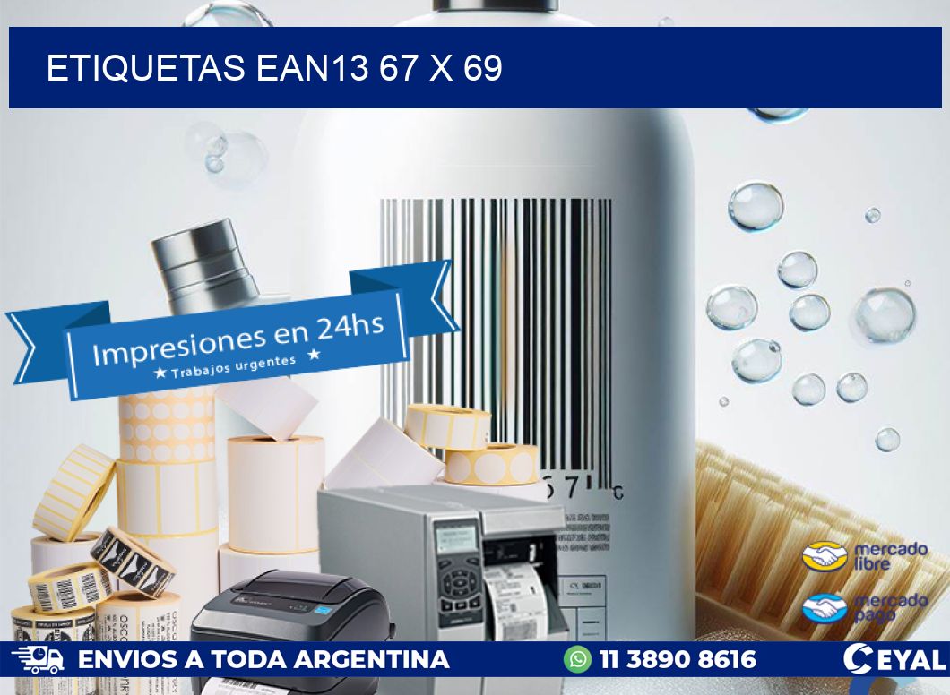 ETIQUETAS EAN13 67 x 69