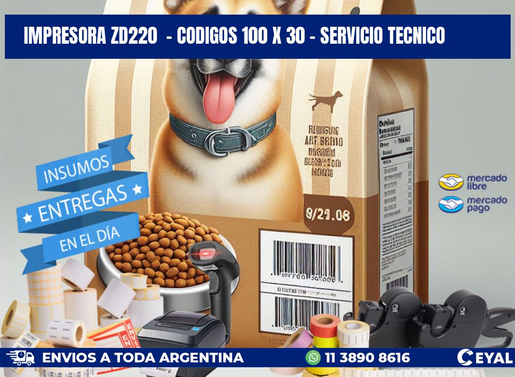 IMPRESORA ZD220  - CODIGOS 100 x 30 - SERVICIO TECNICO