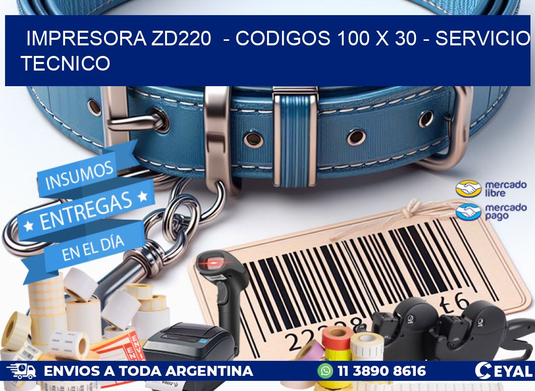 IMPRESORA ZD220  - CODIGOS 100 x 30 - SERVICIO TECNICO