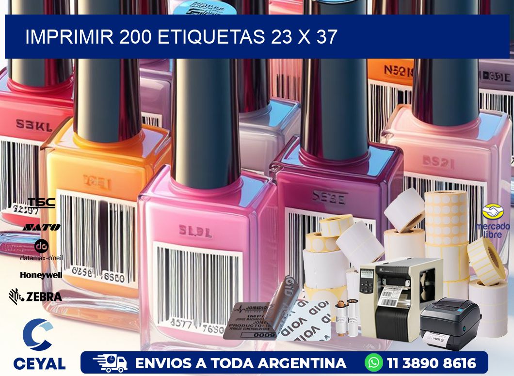 IMPRIMIR 200 ETIQUETAS 23 x 37