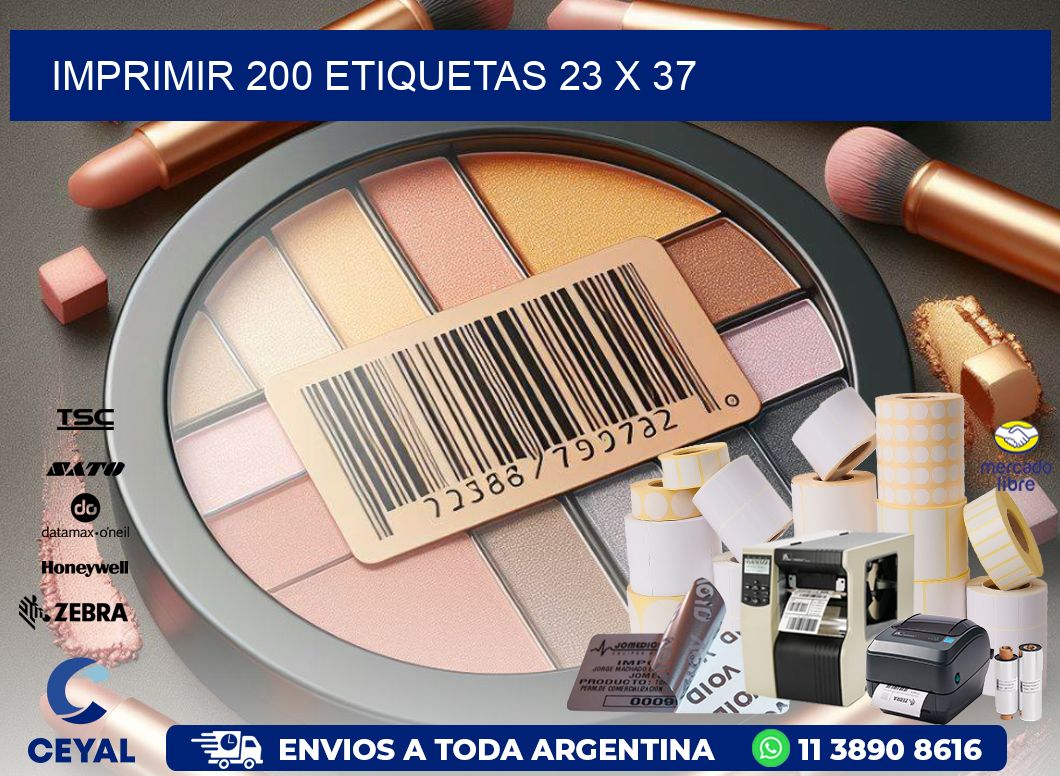 IMPRIMIR 200 ETIQUETAS 23 x 37