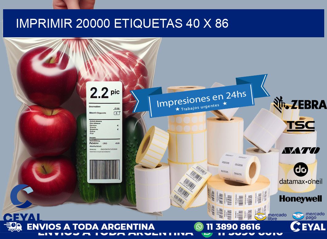 IMPRIMIR 20000 ETIQUETAS 40 x 86