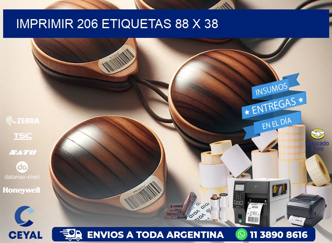 IMPRIMIR 206 ETIQUETAS 88 x 38
