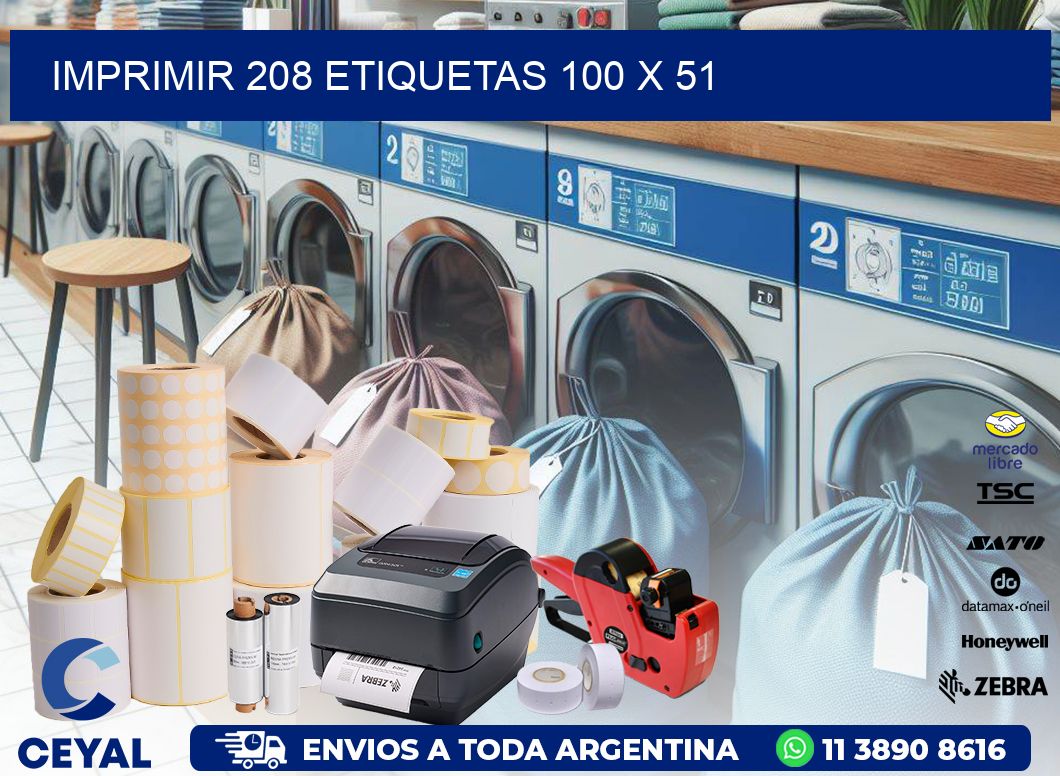 IMPRIMIR 208 ETIQUETAS 100 x 51
