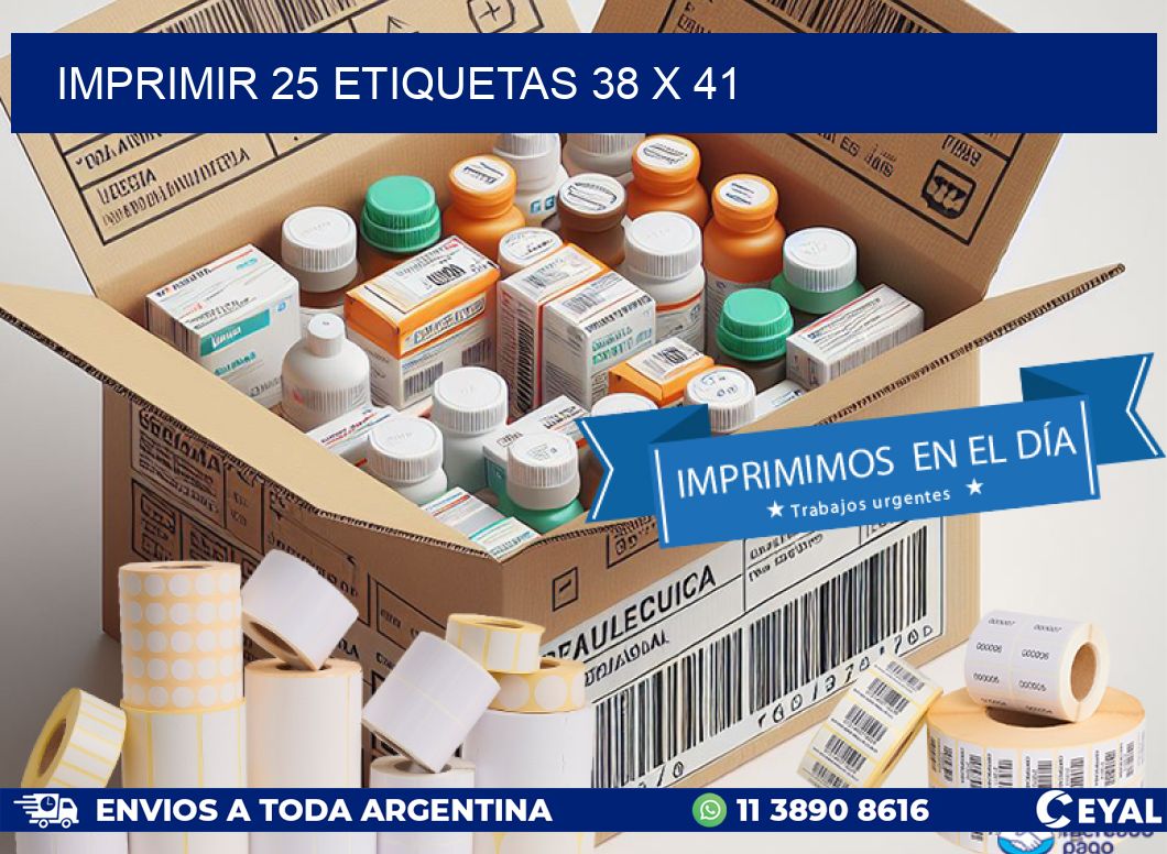 IMPRIMIR 25 ETIQUETAS 38 x 41