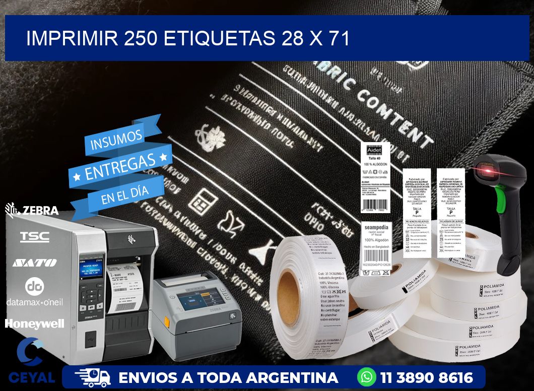 IMPRIMIR 250 ETIQUETAS 28 x 71