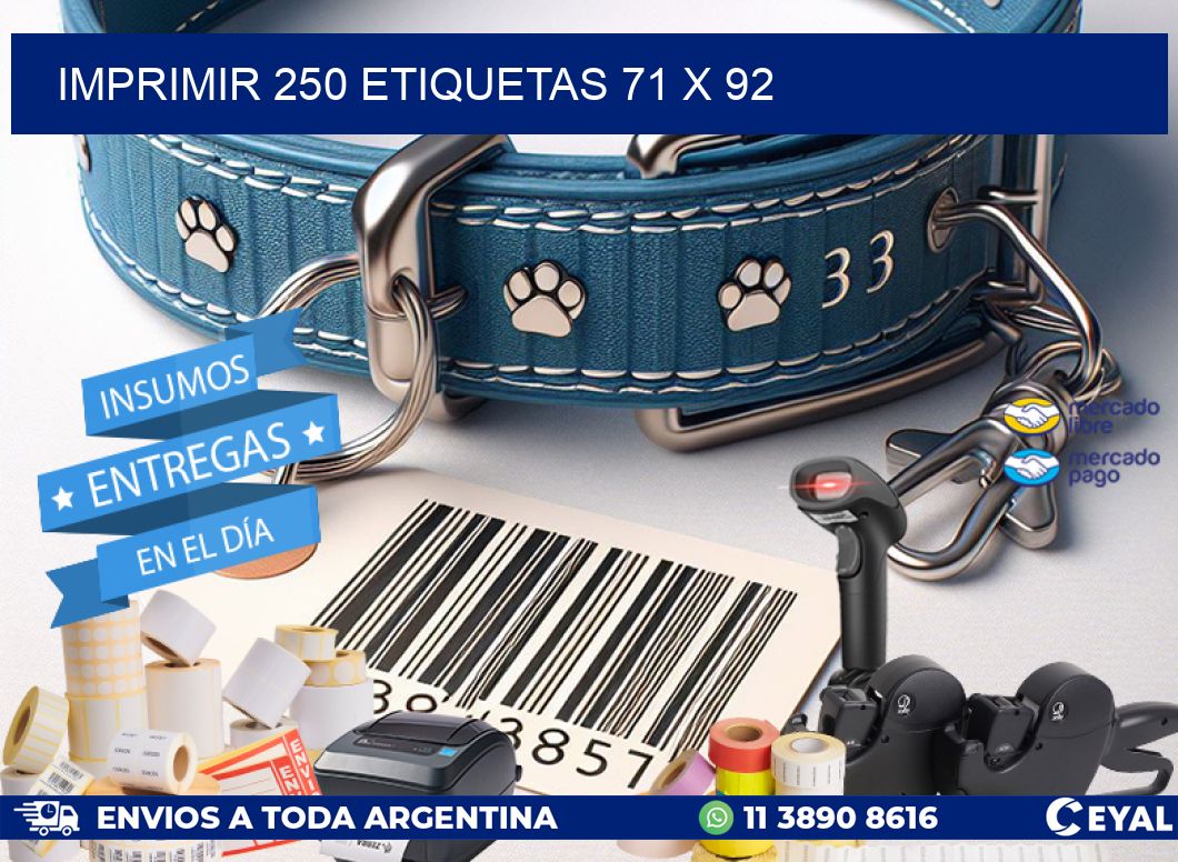 IMPRIMIR 250 ETIQUETAS 71 x 92