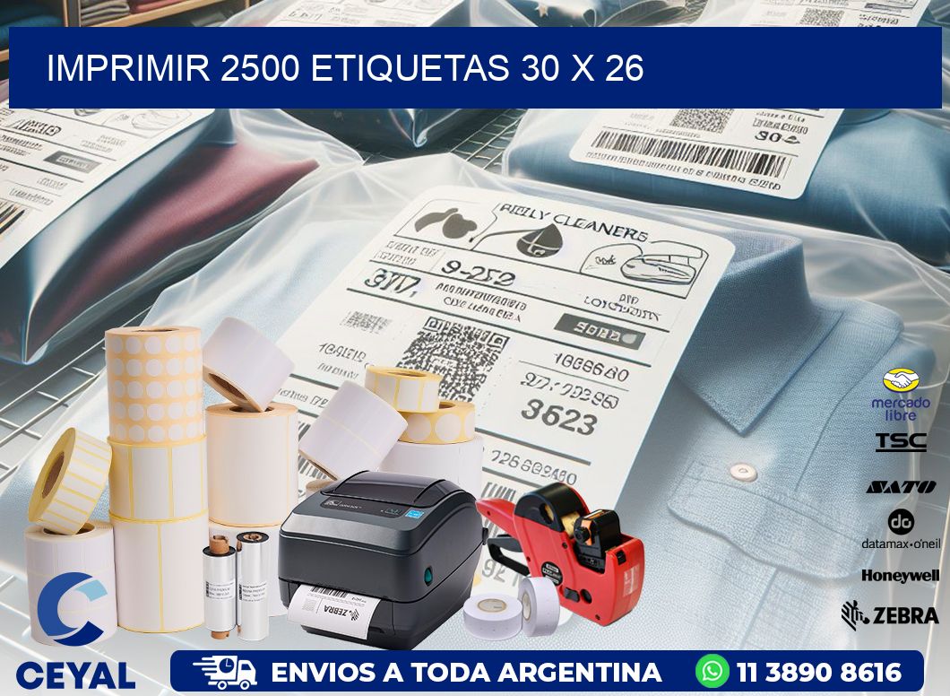 IMPRIMIR 2500 ETIQUETAS 30 x 26