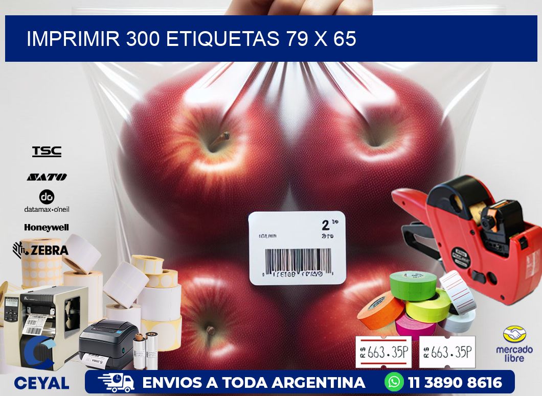 IMPRIMIR 300 ETIQUETAS 79 x 65