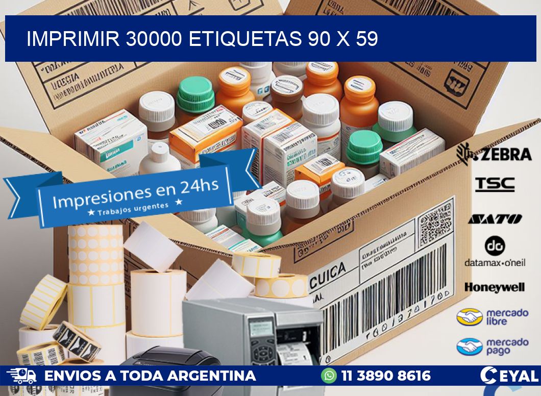 IMPRIMIR 30000 ETIQUETAS 90 x 59