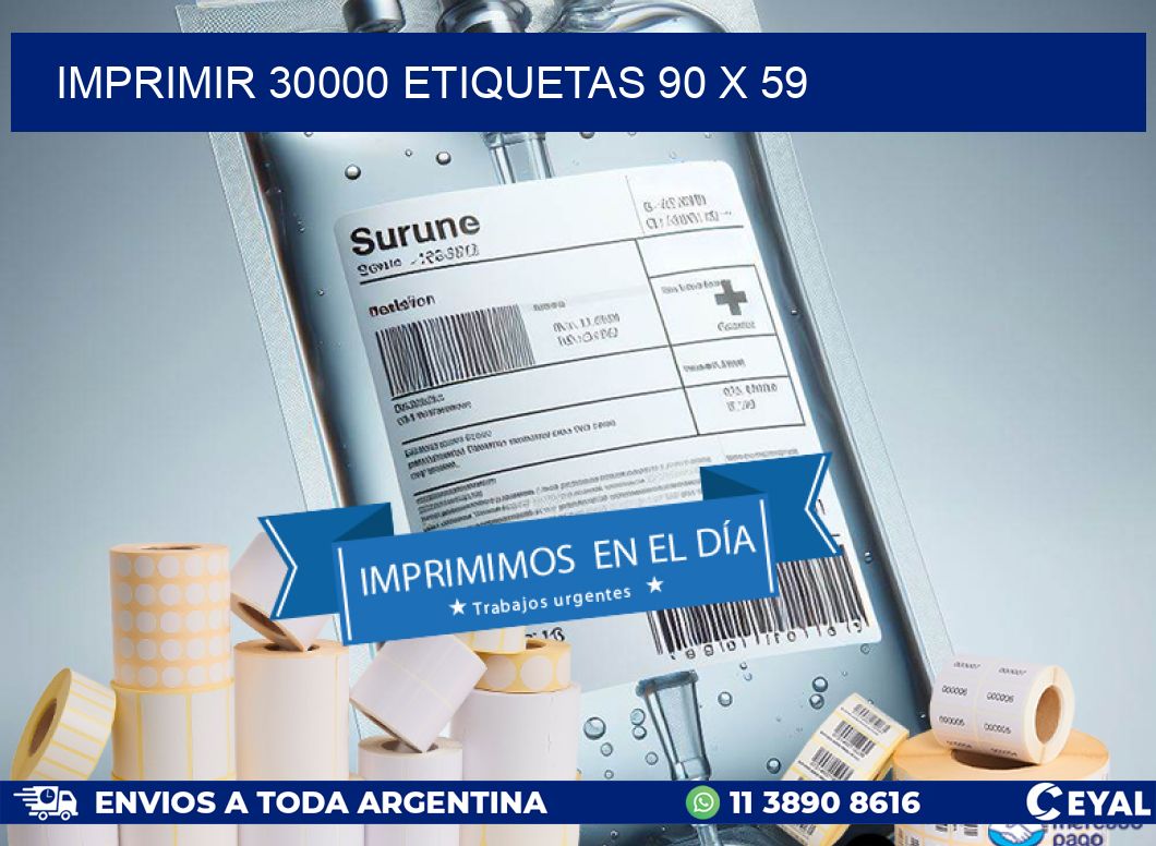 IMPRIMIR 30000 ETIQUETAS 90 x 59