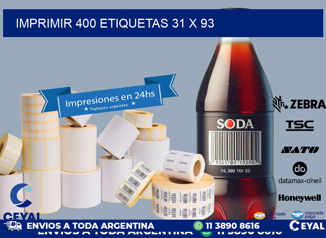 IMPRIMIR 400 ETIQUETAS 31 x 93