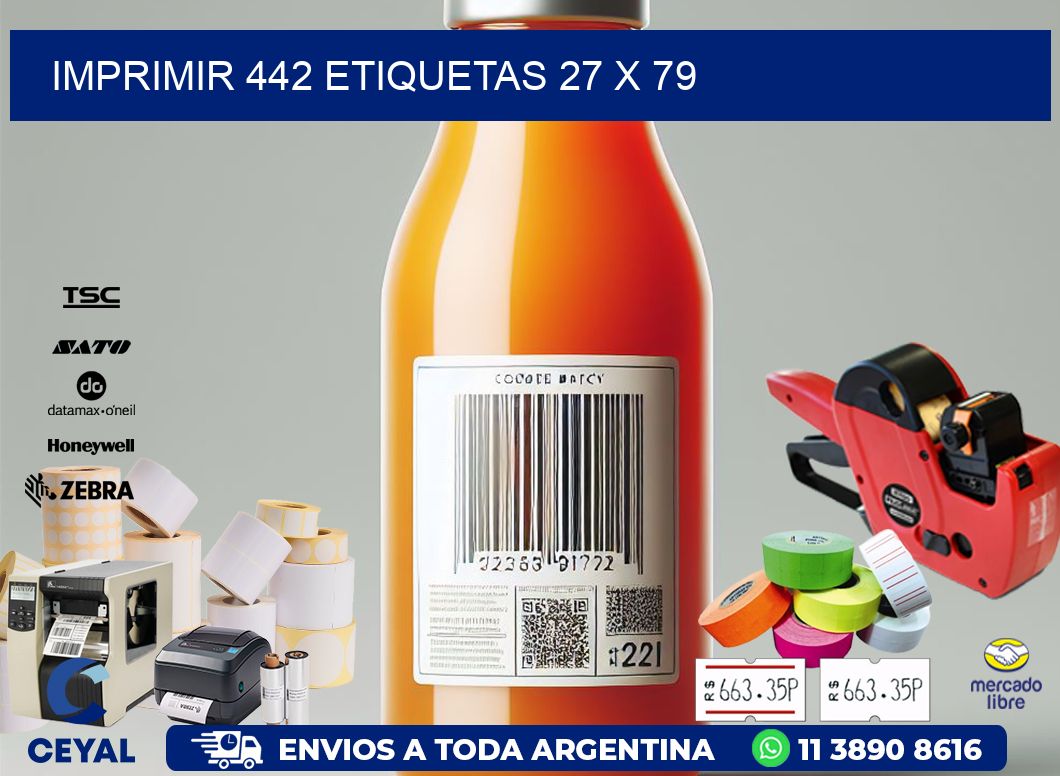 IMPRIMIR 442 ETIQUETAS 27 x 79
