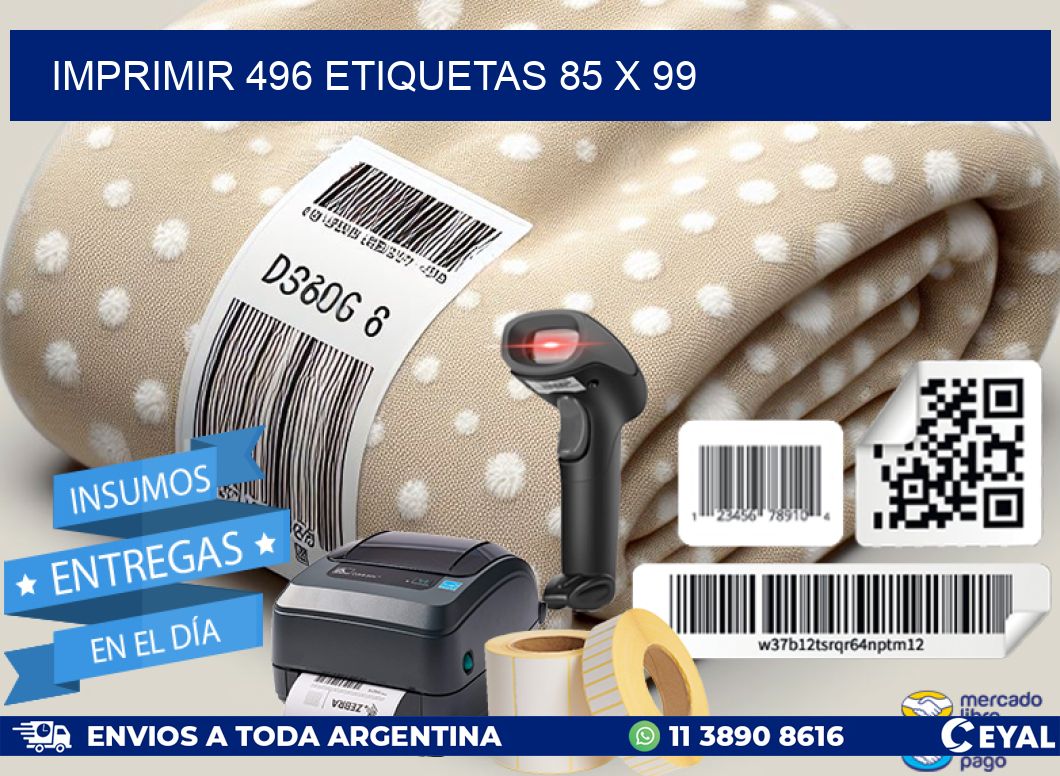 IMPRIMIR 496 ETIQUETAS 85 x 99