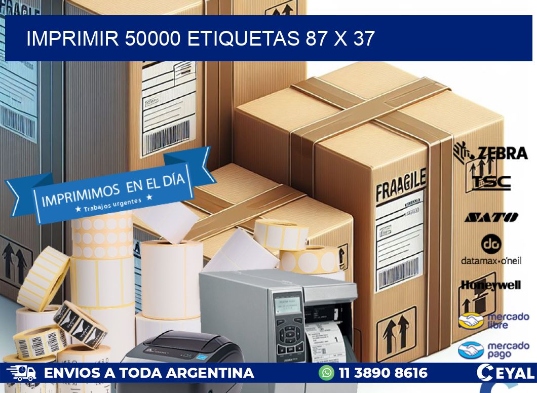 IMPRIMIR 50000 ETIQUETAS 87 x 37